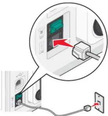 LEXMARK X6500 - Aansluiten op een computer met een modem - 1
