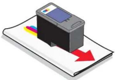 LEXMARK X6500 - Spuitopeningen en contactpunten van de inktcartridge schoonvegen - 1