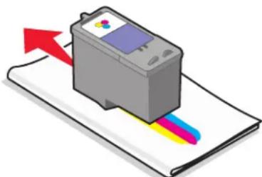 LEXMARK X5630 - Spuitopeningen en contactpunten van de inktcartridge schoonvegen - 1