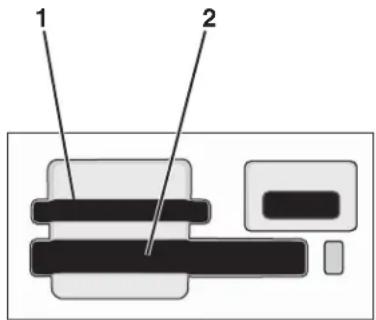 LEXMARK X5630 - Geheugenkaart in de printer plaatsen - 1