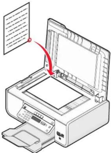 LEXMARK X5630 - Originele documenten op de glasplaat plaatsen - 2
