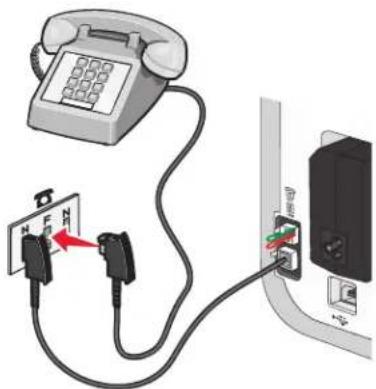 LEXMARK X5630 - Rechtstreeks aansluiten op een wandaansluiting voor telefoons in Duitsland - 3