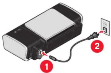 LEXMARK Z2400 - MAAK HET NETSNOER LOS EN SLUIT HET SNOER OPNIEUW AAN - 1