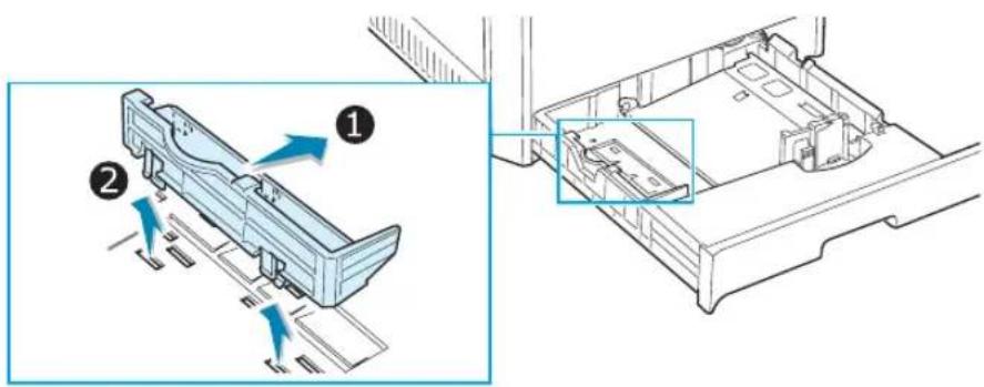 SAMSUNG CLP-550 - Het papierformaat in de lade wijzigen - 2