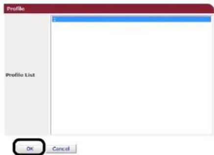 OKI MPS4700 - 11Selecteer een bestemming uit de [Profiel lijst (Profile List)] en klik vervolgens op [Goed (OK)]. - 1