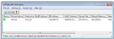 OKI C822dn - Network Card Setup - 1