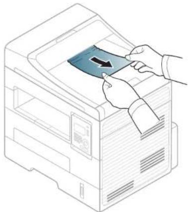 SAMSUNG SCX-4705ND - Het origineel is vastgelopen in het uitvoergebied van de scanner. - 1