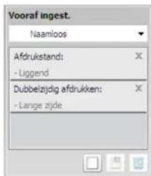 Vooraf ingest. Naamloos Afdrukstand: - Liggend Dubbelzijdig afdrukken: - Lange zijde