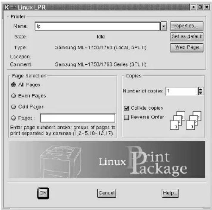 SAMSUNG ML-1750 - LLPR eigenschappen wijzigen - 1