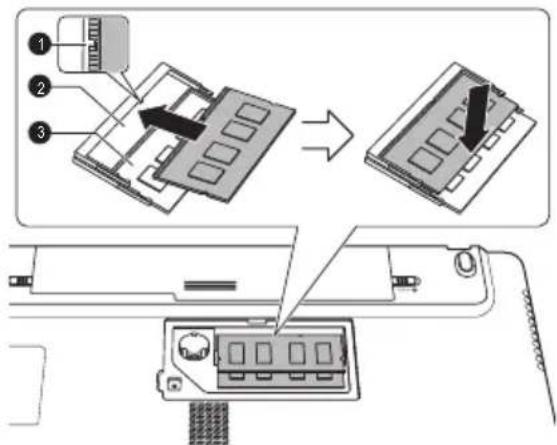 TOSHIBA Satellite Pro C670 - Een geheugenmodule installeren - 3