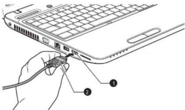 TOSHIBA Satellite Pro C670 - De HDMI-uit-poort aansluiten - 1
