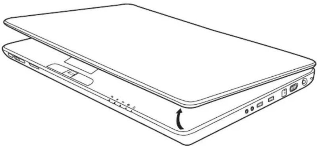 TOSHIBA Satellite P500D - Het beeldscherm openen - 1