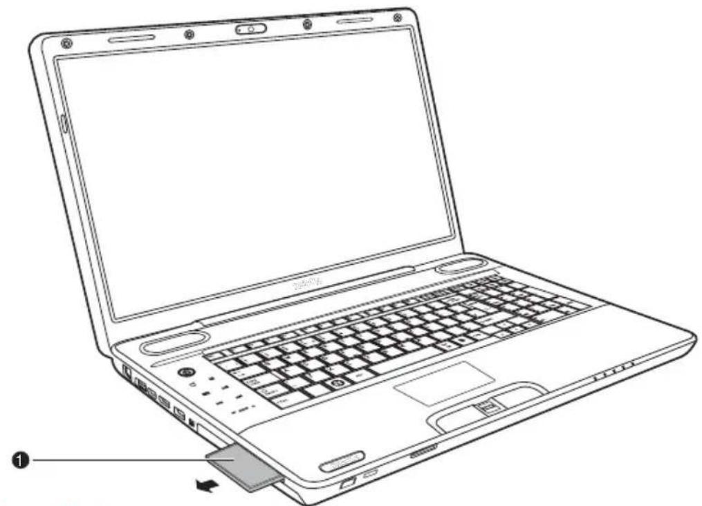 TOSHIBA Satellite P500D - Een ExpressCard verwijderen - 2