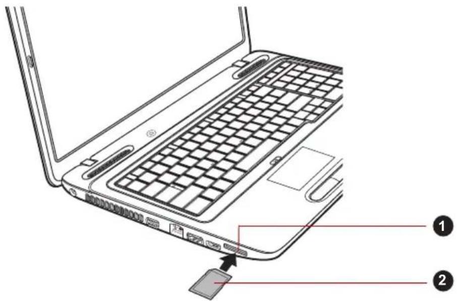 TOSHIBA Satellite L675D - Een geheugenmedium plaatsen - 1