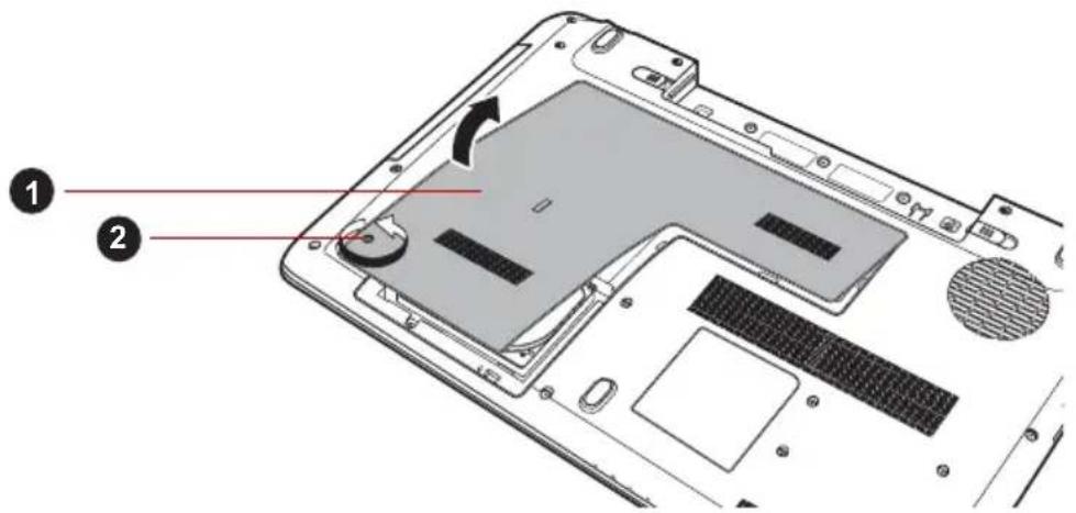 TOSHIBA Satellite L675D - Een geheugenmodule installeren - 2