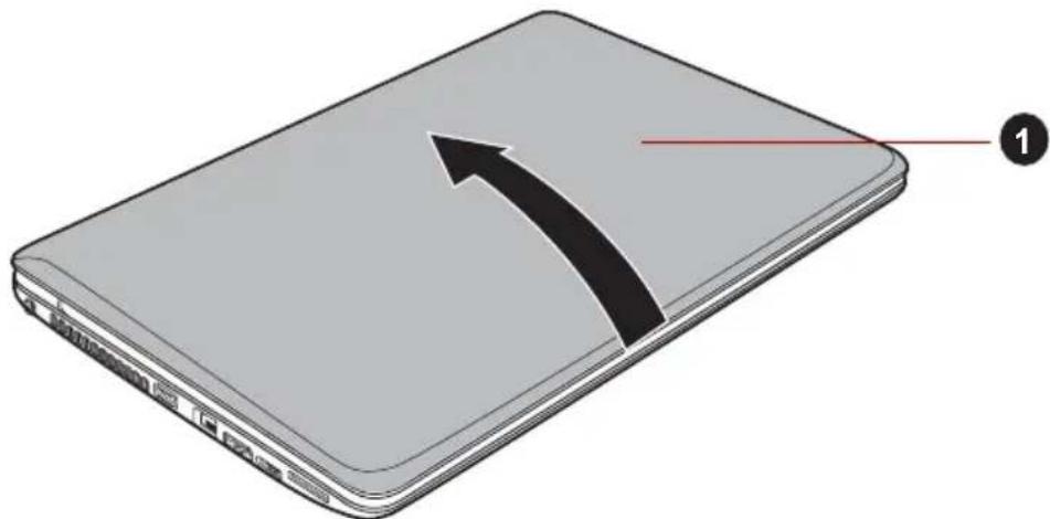 TOSHIBA Satellite L675D - Het beeldscherm openen - 1