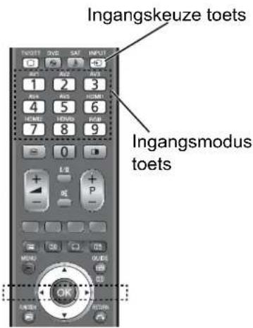 HITACHI P50XR01 - Ingang veranderen in DTT/TV/AV1\~5/HDMI1\~3/RGB - 3