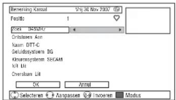 HITACHI P50XR01 - Menu Kanaalbeheer (TV-modus) - 3