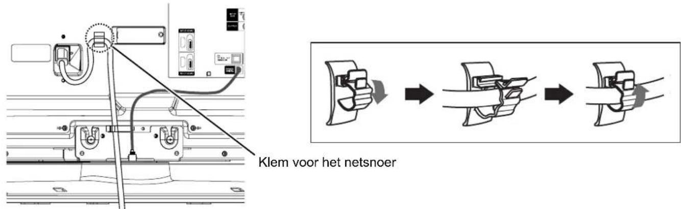 HITACHI P50XR01 - Stap 1. Vastzetten van het netsnoer - 1