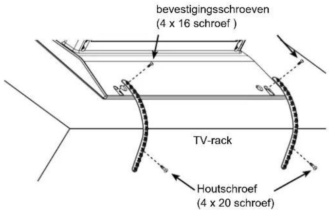 HITACHI P50XR01 - Bevestigen van de televisie op een rack - 1