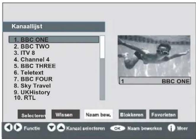 HITACHI L32H01 - Kanalen een nieuwe naam geven - 1