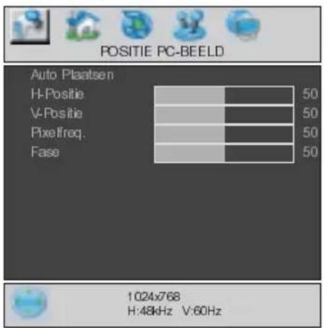 HITACHI 26LD6R10 - PC Beeld Positie Menu - 1