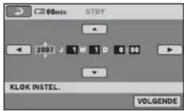 SONY DCR-SR33 - Stap 3: De stroom inschakelen en de datum en tijd instellen - 3