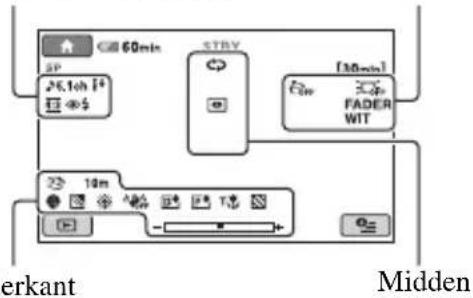 SONY DCR-SR33 - Aanduidingen wanneer u wijzigingen aanbrengt - 1