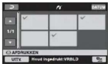 SONY DCR-SR33 - Raak het stilstaande beeld aan dat u wilt afdrukken. - 1