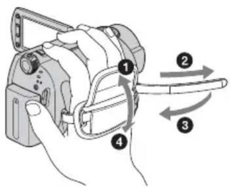 SONY DCR-SR33 - De handgreepband vastmaken - 1