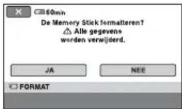 SONY DCR-SR33 - De "Memory Stick Duo" formatteren - 1