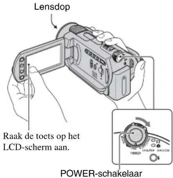 SONY DCR-SR33 - Stap 3: De stroom inschakelen en de datum en tijd instellen - 1