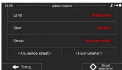 15.08 Adres zoeken Land Stad Straat Guitstand Barkijn Hauptstratie Terug Straat selecteren