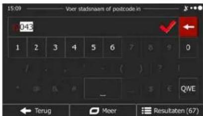 15:09 Vper stadsnaam of postcode in 043 1 2 3 4 5 6 7 8 9 0 QWE Terug Meer Resultaten (67)