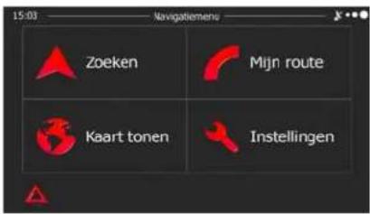 15:03 Navigatemen Zoeken Mijn route Kaart tonen Instellingen