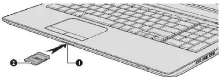 TOSHIBA Satellite C50DT-B - Geheugenmedia plaatsen - 1