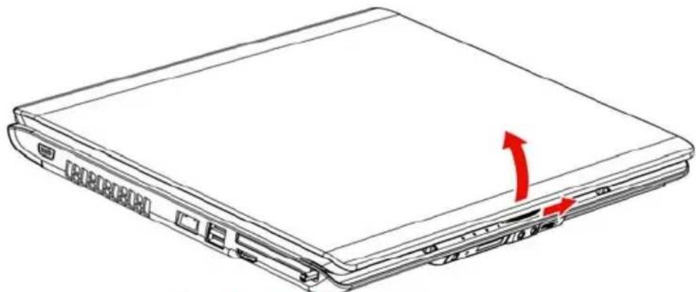 TOSHIBA Equium L350D - Het beeldscherm openen - 2