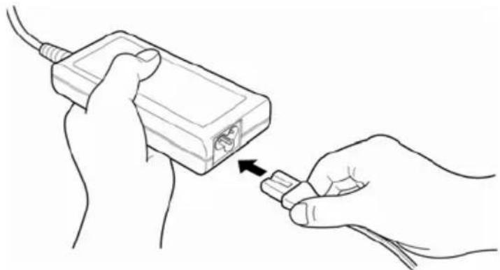 TOSHIBA Equium L350D - De netadapter aansluiten - 2