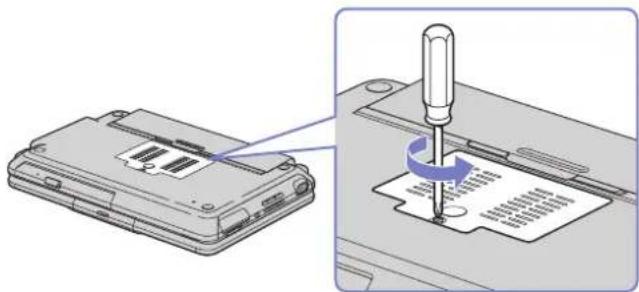 SONY PCG-TR1 - Een geheugenmodule verwijderen en toevoegen - 1