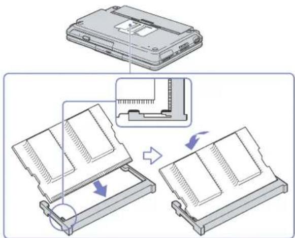 SONY PCG-TR1 - Een geheugenmodule verwijderen en toevoegen - 3