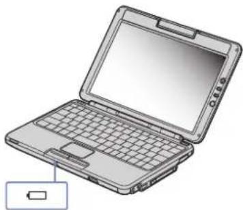 SONY PCG-TR1 - De batterij plaatsen - 2