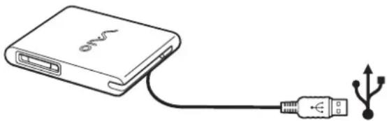 SONY PCG-K - Een USB-diskettestation aansluiten - 1
