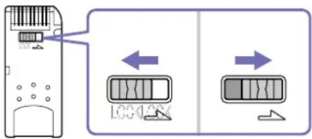 SONY Vaio VGN-S - De schrijfbeveiliging van een Memory Stick inschakelen - 1