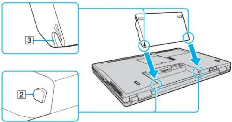 SONY Vaio VGN-FZ - De batterij plaatsen - 2