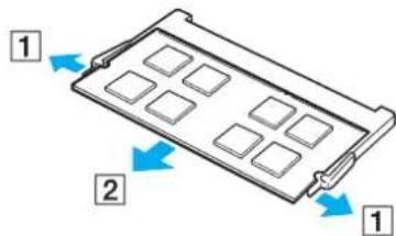 SONY Vaio VPC-F11X5E - Een geheugenmodule verwijderen en installeren - 2