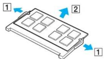 SONY Vaio VGN-NS21M - Een geheugenmodule verwijderen en installeren - 2