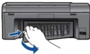 HP Photosmart Plus e-All-in-One B210 - Een papierstoring in de achterklep verhelpen - 1