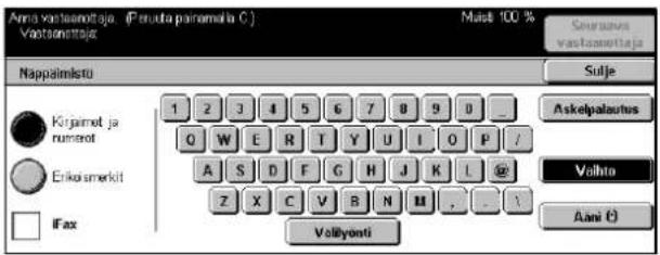 Arns vortesmottja. (Ferusta paisminta C.) Vautsonmistja Must 100 % Sunnanus vautosmottja ja Nappalmistü Sulje Kirjarnet ja numtrot Erikämerkit iFax 1 2 3 4 5 6 7 8 9 0 ... Q W E R T Y U I O P / A S D F G H J K L @ Z X C V B N M . . Volbyönti Askelpalautus Volhto Äni €