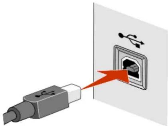 LEXMARK Intuition S550 - Hoe moet ik de installatiekabel aansluiten? - 2