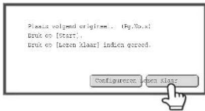 Plaats volgend origirm... (By.No.x) Druk op [Start]. Druk op [Loren Xlaar] indien gereed. Configureren: loren Xlaar
